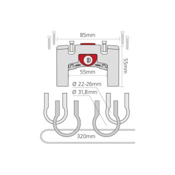 STUUD KLICKFIX ADAPTER M/SLOT 22-26+31.8MM ZW