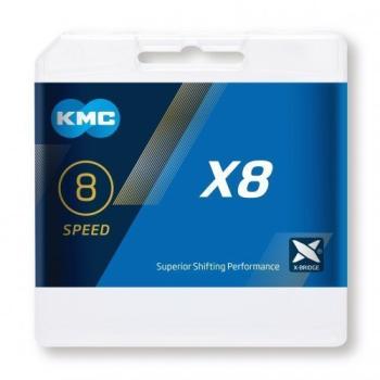 Kmc ketting 8-speed x8 114 links zilver/grijs